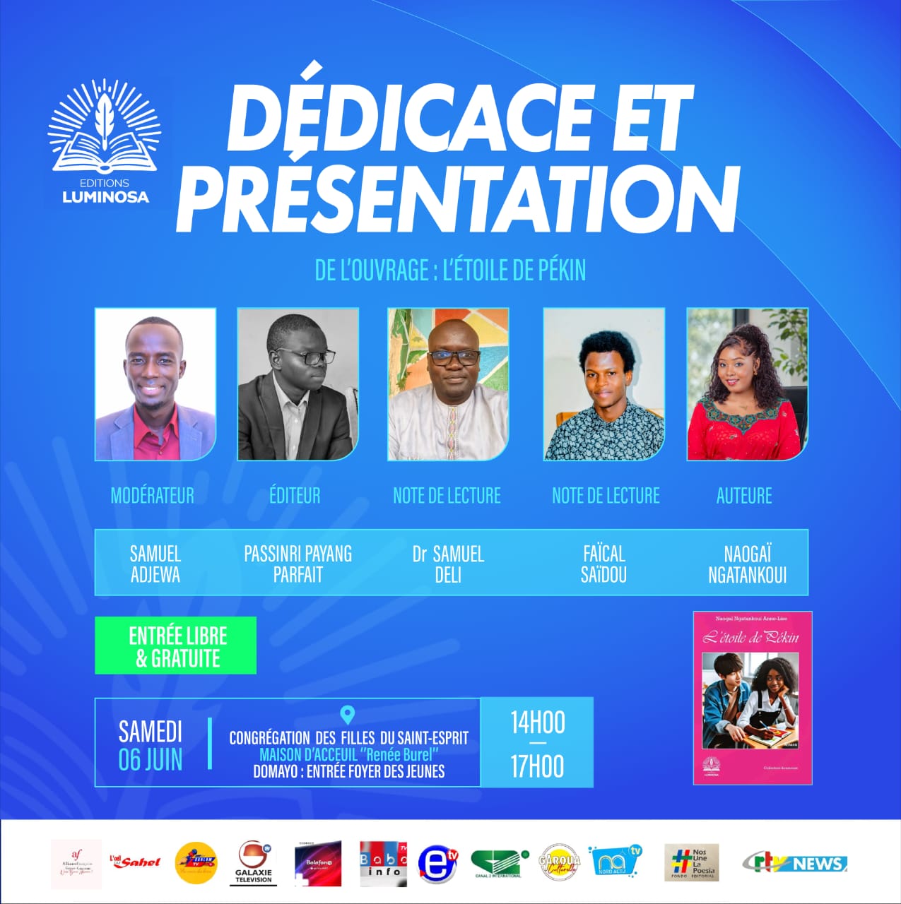 Dédicace et présentation de l'ouvrage « L'étoile de Pékin » de l'Auteure Naogaï Ngatankoui Anne-Lise.