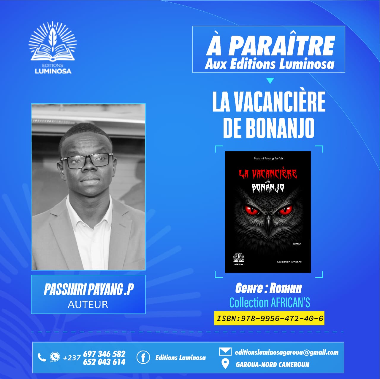 A paraitre << La vacanciere de Bonanjo >>